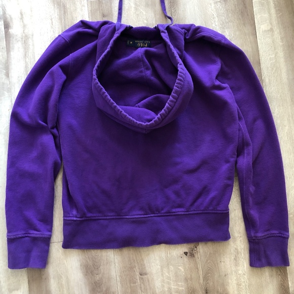 Polo, Ralph Lauren, Tuxedo Bear, Hoodie, Purple, Full Zip, Womens, Size M - Picture 5 of 15